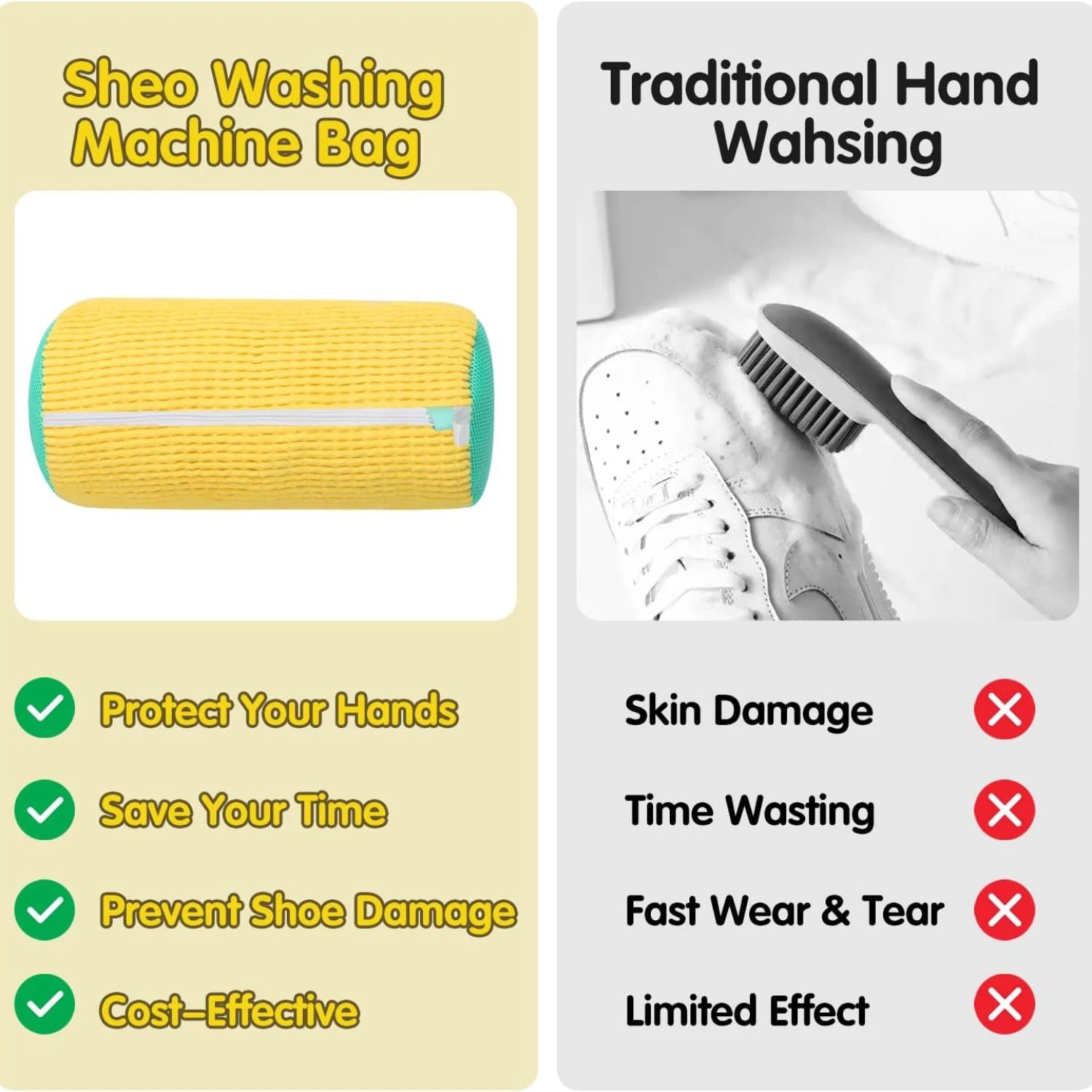 Premium Mesh Shoe Washing Bag with Zipper - Plush Interior for Sneaker and Casual Shoe Protection in Washer and Dryer - Travel Storage Organizer